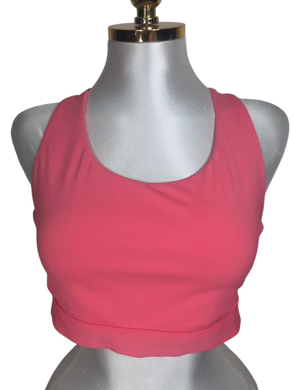 Athleta Coral Pink Racerback Sports Bra Crop. Size M